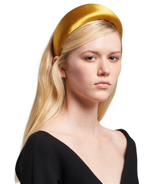 prada silk satin headband|Prada hair clips.